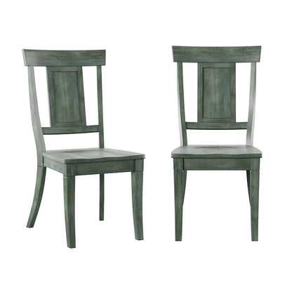 Ronda Panel Back Wood Dining Chairs (Set of 2)