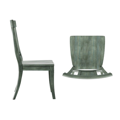 Ronda Panel Back Wood Dining Chairs (Set of 2)