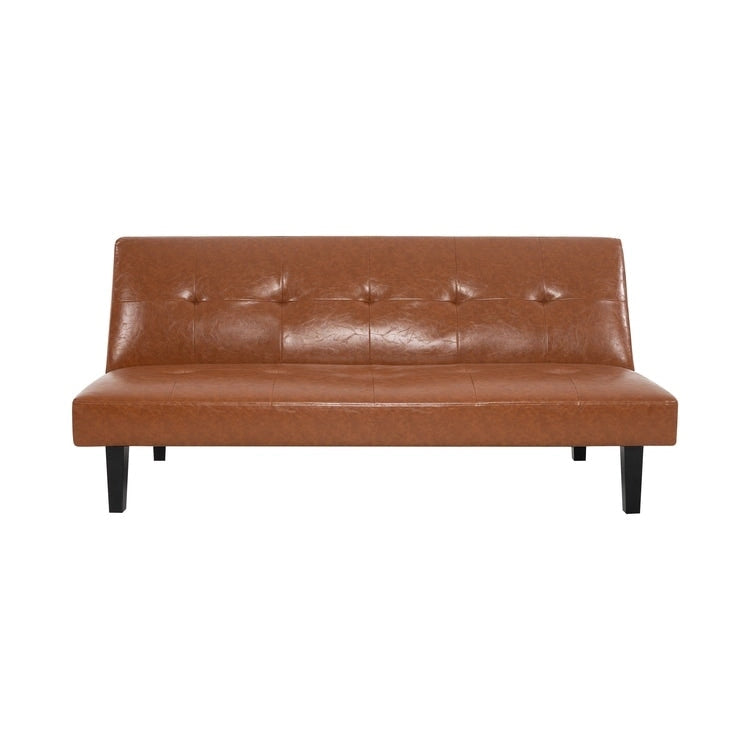 Ultimate Futon Sofa Collection: Futon Sofa with Armrest and Cupholders, Button Tufted Sofa with Wooden Legs
