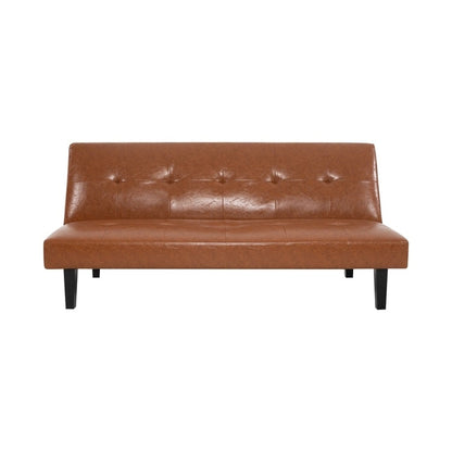 Ultimate Futon Sofa Collection: Futon Sofa with Armrest and Cupholders, Button Tufted Sofa with Wooden Legs