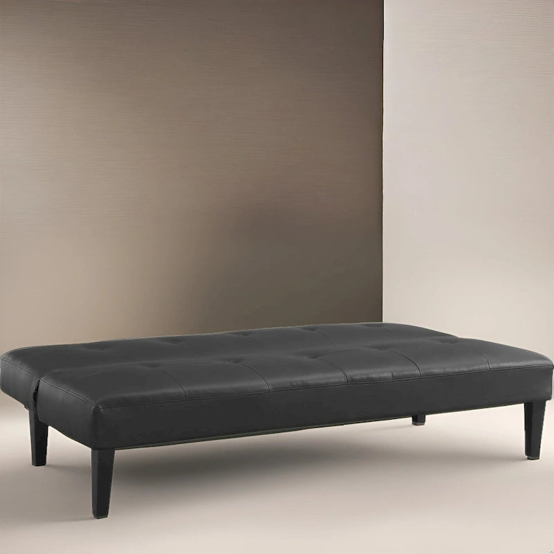 Ultimate Futon Sofa Collection: Futon Sofa with Armrest and Cupholders, Button Tufted Sofa with Wooden Legs