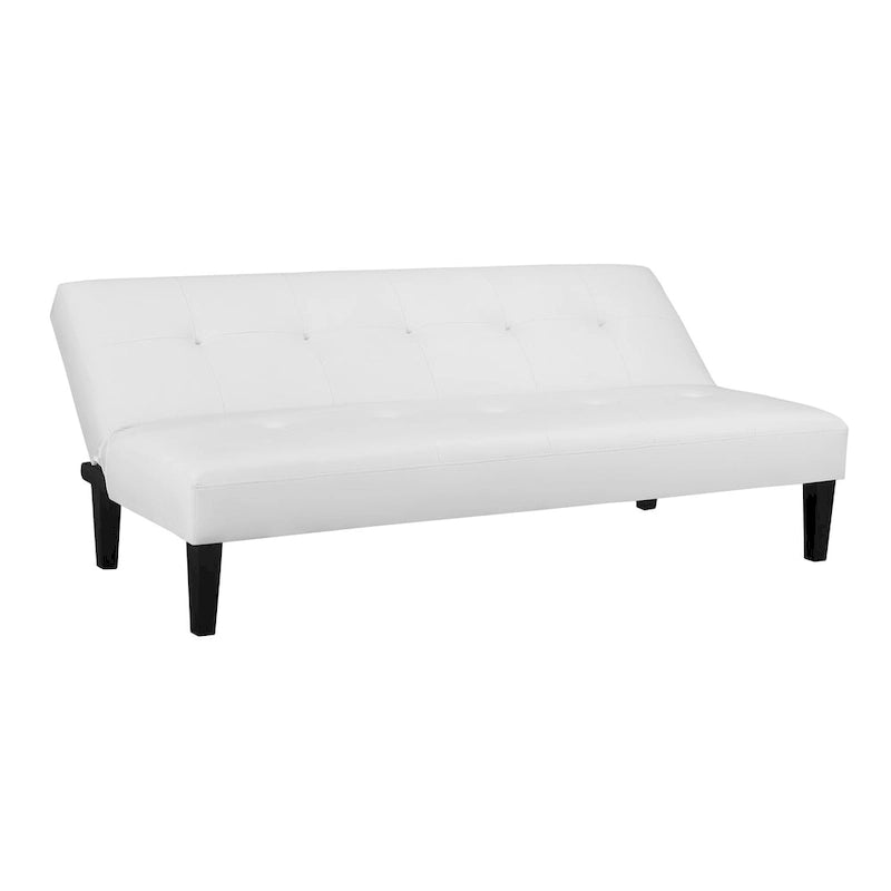 Ultimate Futon Sofa Collection: Futon Sofa with Armrest and Cupholders, Button Tufted Sofa with Wooden Legs