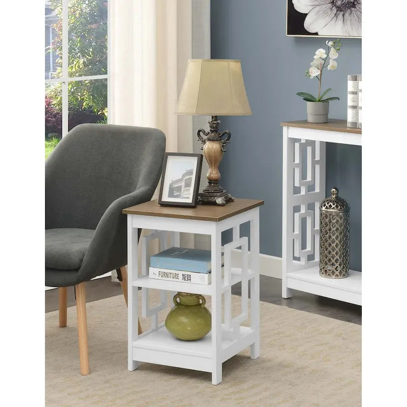 Convenience Concepts Town Square End Table with Shelves