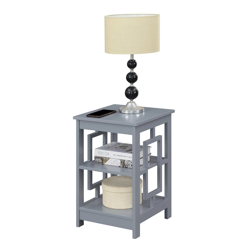 Convenience Concepts Town Square End Table with Shelves