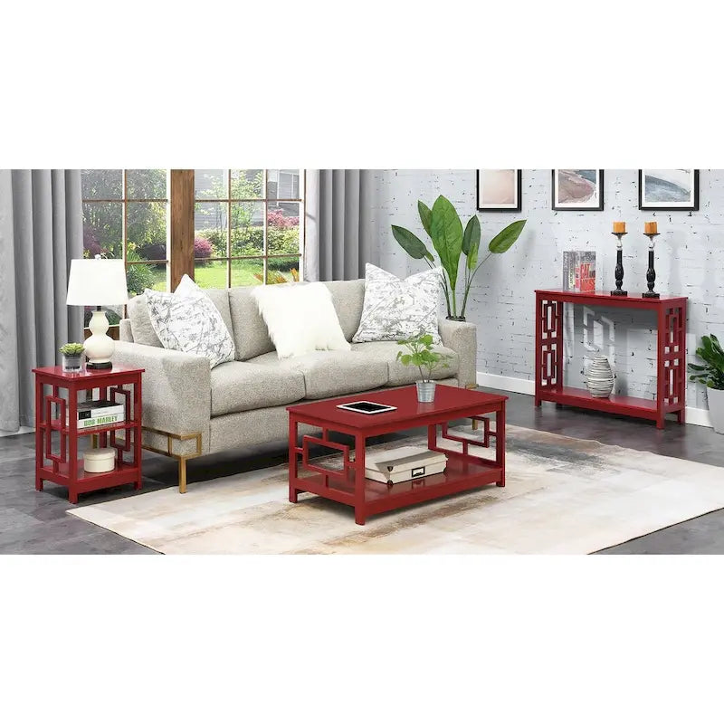Convenience Concepts Town Square End Table with Shelves