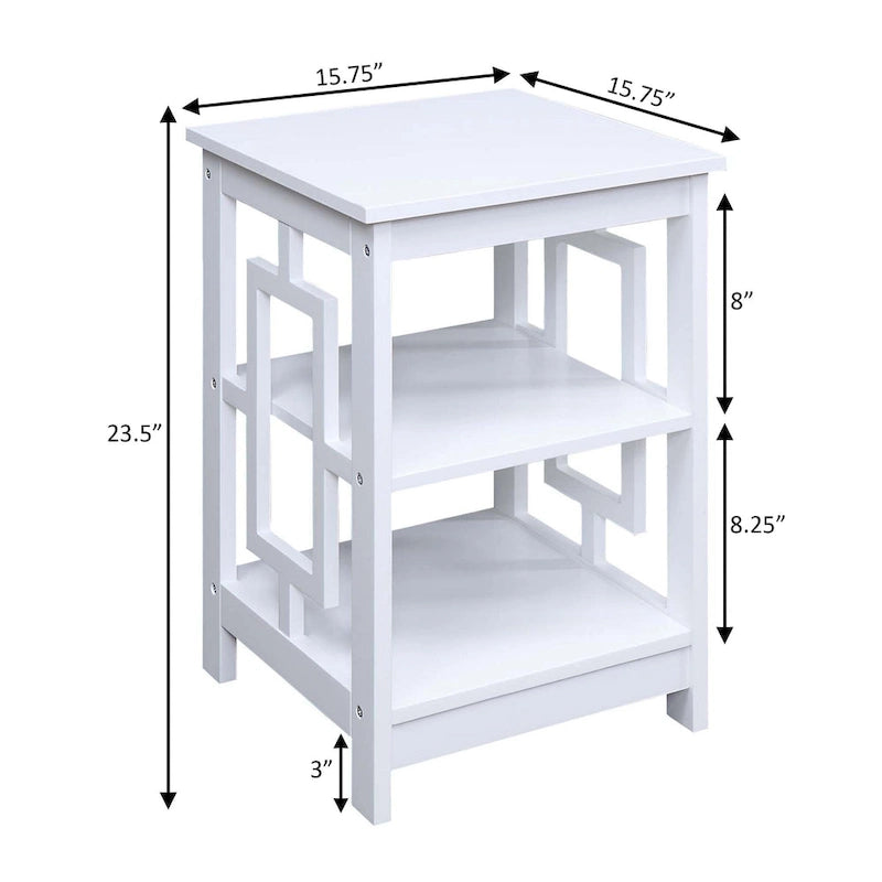 Convenience Concepts Town Square End Table with Shelves
