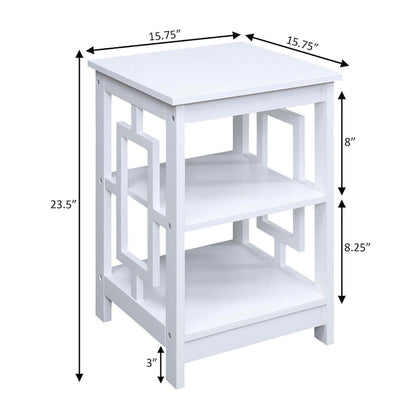 Convenience Concepts Town Square End Table with Shelves