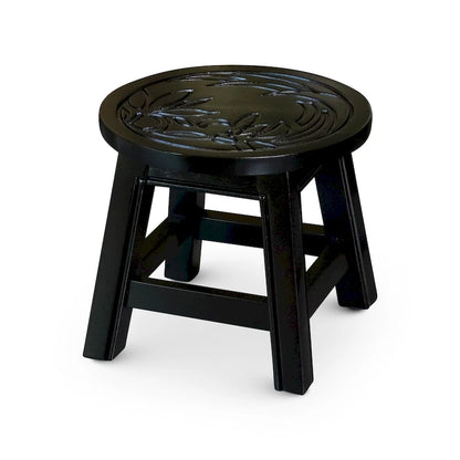 DTY Indoor Living Fairplay Carved Wooden Step Stool