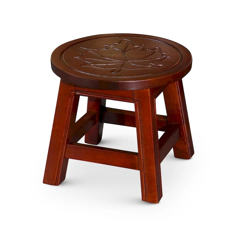 DTY Indoor Living Fairplay Carved Wooden Step Stool