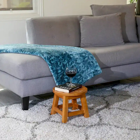 DTY Indoor Living Fairplay Carved Wooden Step Stool