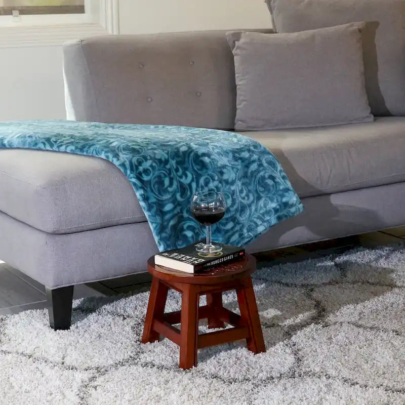 DTY Indoor Living Fairplay Carved Wooden Step Stool