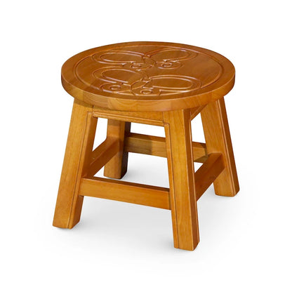 DTY Indoor Living Fairplay Carved Wooden Step Stool