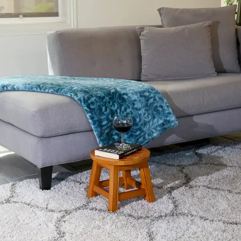 DTY Indoor Living Fairplay Carved Wooden Step Stool