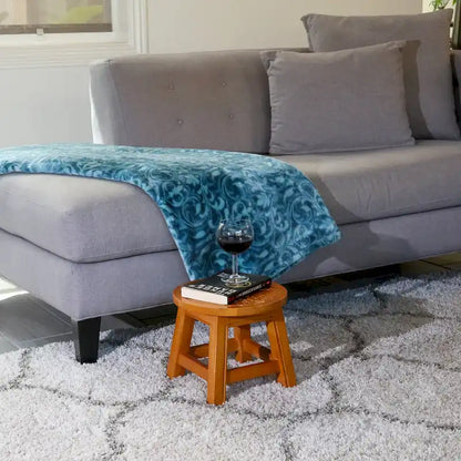 DTY Indoor Living Fairplay Carved Wooden Step Stool