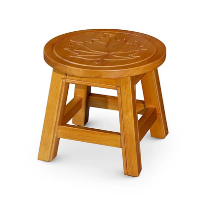 DTY Indoor Living Fairplay Carved Wooden Step Stool