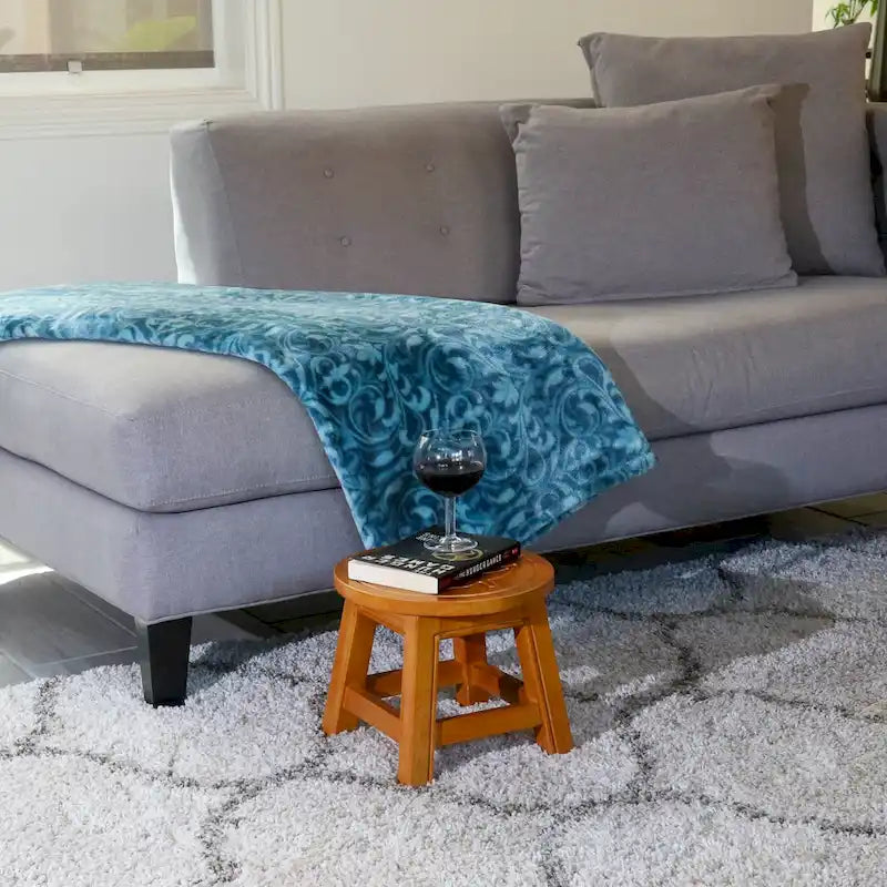 DTY Indoor Living Fairplay Carved Wooden Step Stool