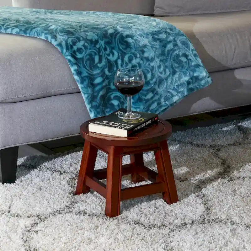 DTY Indoor Living Fairplay Carved Wooden Step Stool