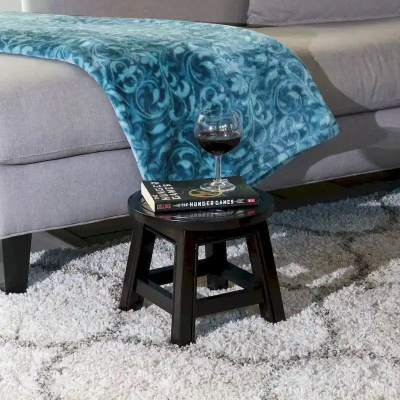 DTY Indoor Living Fairplay Carved Wooden Step Stool