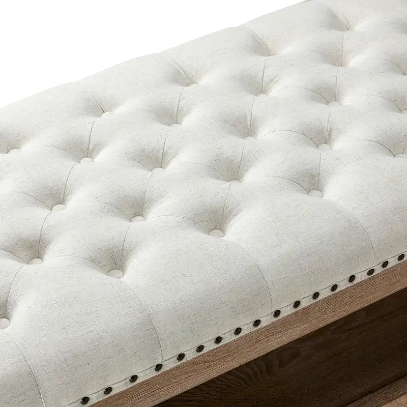 Conelius Upholstered Traditional Rectangular Cocktail Ottoman with a Tray by HULALA HOME