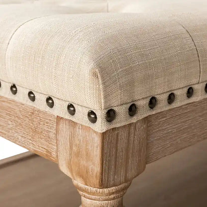 Conelius Upholstered Traditional Rectangular Cocktail Ottoman with a Tray by HULALA HOME