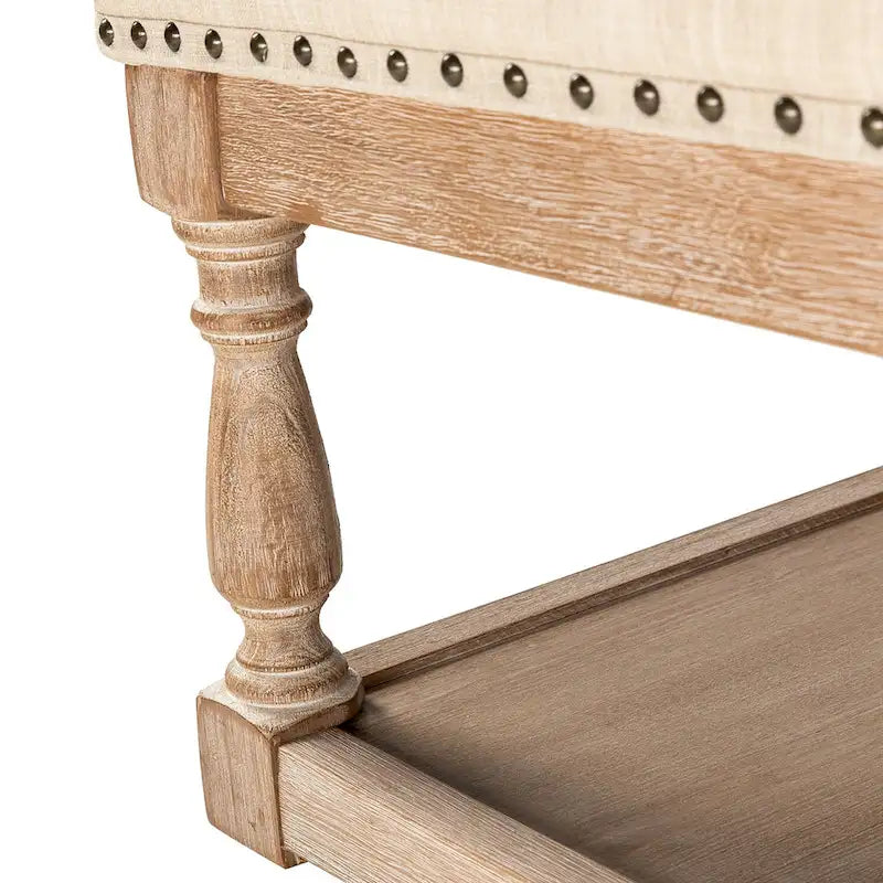 Conelius Upholstered Traditional Rectangular Cocktail Ottoman with a Tray by HULALA HOME