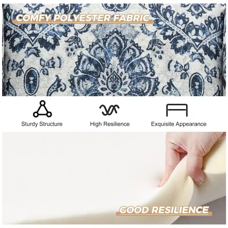 Gott Traditional Wingback Armchair with Solid Wood Legs by HULALA HOME