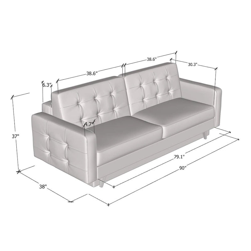Vegas Queen Futon Sleeper Sofa Bed