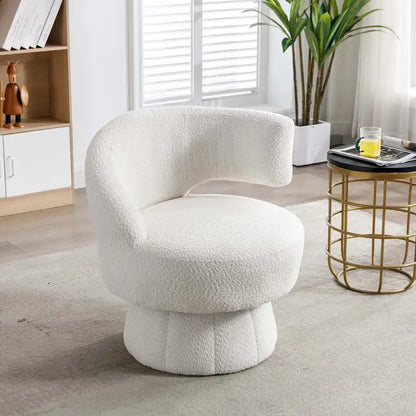 360 Degree Swivel Cuddle Barrel Accent Chairs with Wide Upholstered