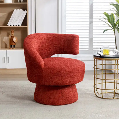 360 Degree Swivel Cuddle Barrel Accent Chairs with Wide Upholstered