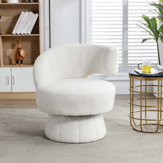360 Degree Swivel Cuddle Barrel Accent Chairs with Wide Upholstered