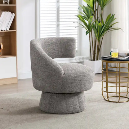 360 Degree Swivel Cuddle Barrel Accent Chairs with Wide Upholstered
