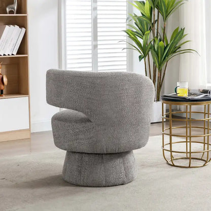 360 Degree Swivel Cuddle Barrel Accent Chairs with Wide Upholstered