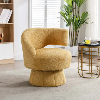 360 Degree Swivel Cuddle Barrel Accent Chairs with Wide Upholstered