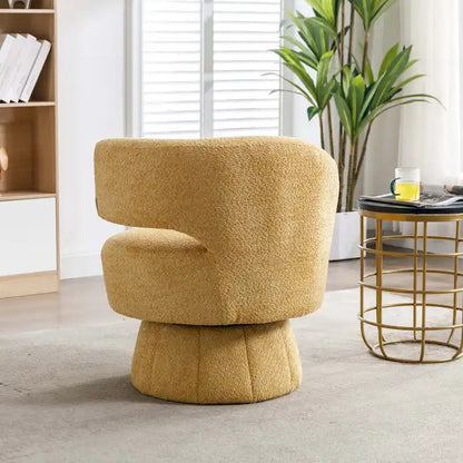 360 Degree Swivel Cuddle Barrel Accent Chairs with Wide Upholstered