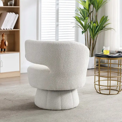 360 Degree Swivel Cuddle Barrel Accent Chairs with Wide Upholstered