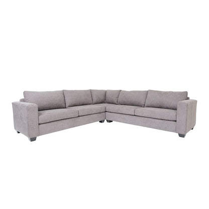 Coast to Coast Sofas Contemporary L Shaped Sectional Sofa Polyester Fabric Solid Wood Frame Upholstered