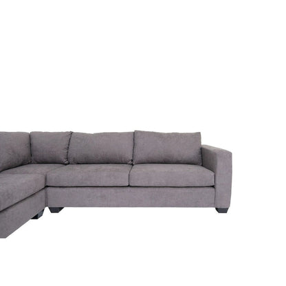 Coast to Coast Sofas Contemporary L Shaped Sectional Sofa Polyester Fabric Solid Wood Frame Upholstered