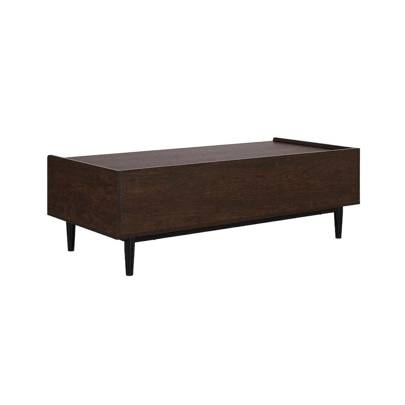 Manhattan Comfort Duane Modern Ribbed Coffee Table with Drawer and Shelf