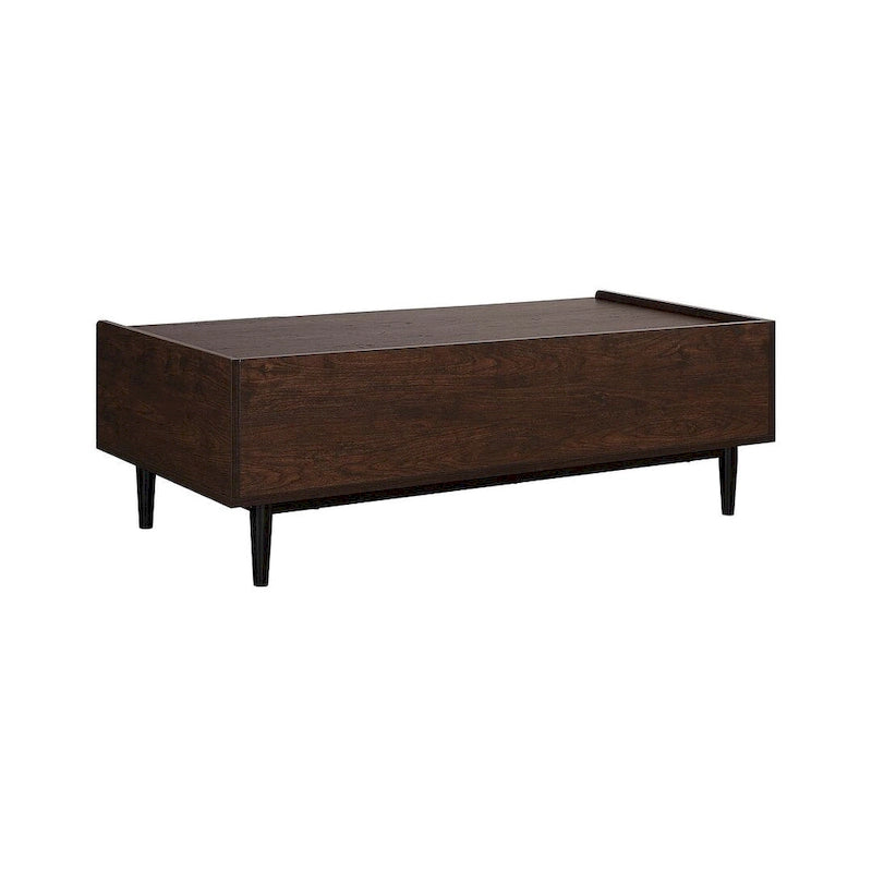 Manhattan Comfort Duane Modern Ribbed Coffee Table with Drawer and Shelf