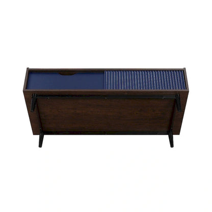 Manhattan Comfort Duane Modern Ribbed Coffee Table with Drawer and Shelf