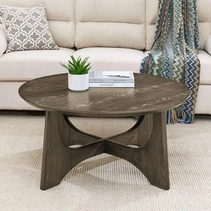 Grondin Modern Minimalist Style Round Coffee Table, End Table Nightstand for Living Room Reception Room Living Room