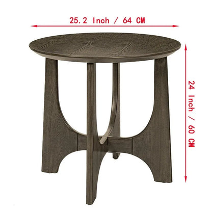 Grondin Modern Minimalist Style Round Coffee Table, End Table Nightstand for Living Room Reception Room Living Room