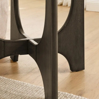 Grondin Modern Minimalist Style Round Coffee Table, End Table Nightstand for Living Room Reception Room Living Room