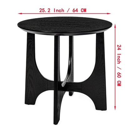 Grondin Modern Minimalist Style Round Coffee Table, End Table Nightstand for Living Room Reception Room Living Room