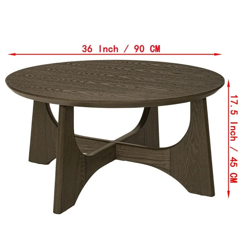 Grondin Modern Minimalist Style Round Coffee Table, End Table Nightstand for Living Room Reception Room Living Room