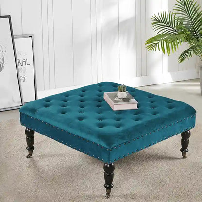 Home Soft Things Supersoft Tufted Coffee Table Ottoman - 33 x 33 x 18