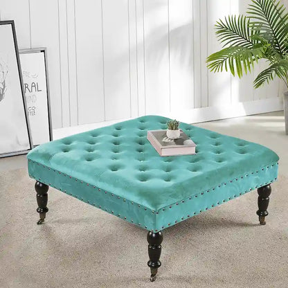Home Soft Things Supersoft Tufted Coffee Table Ottoman - 33 x 33 x 18
