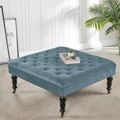 Home Soft Things Supersoft Tufted Coffee Table Ottoman - 33 x 33 x 18