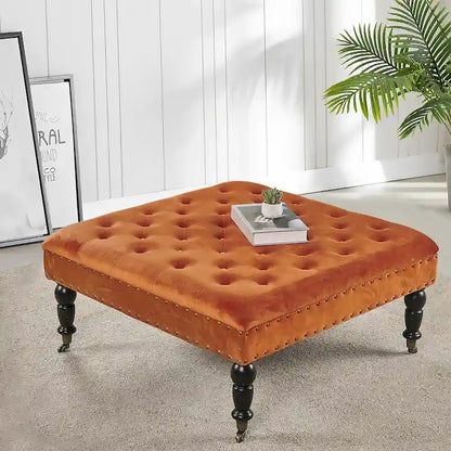 Home Soft Things Supersoft Tufted Coffee Table Ottoman - 33 x 33 x 18
