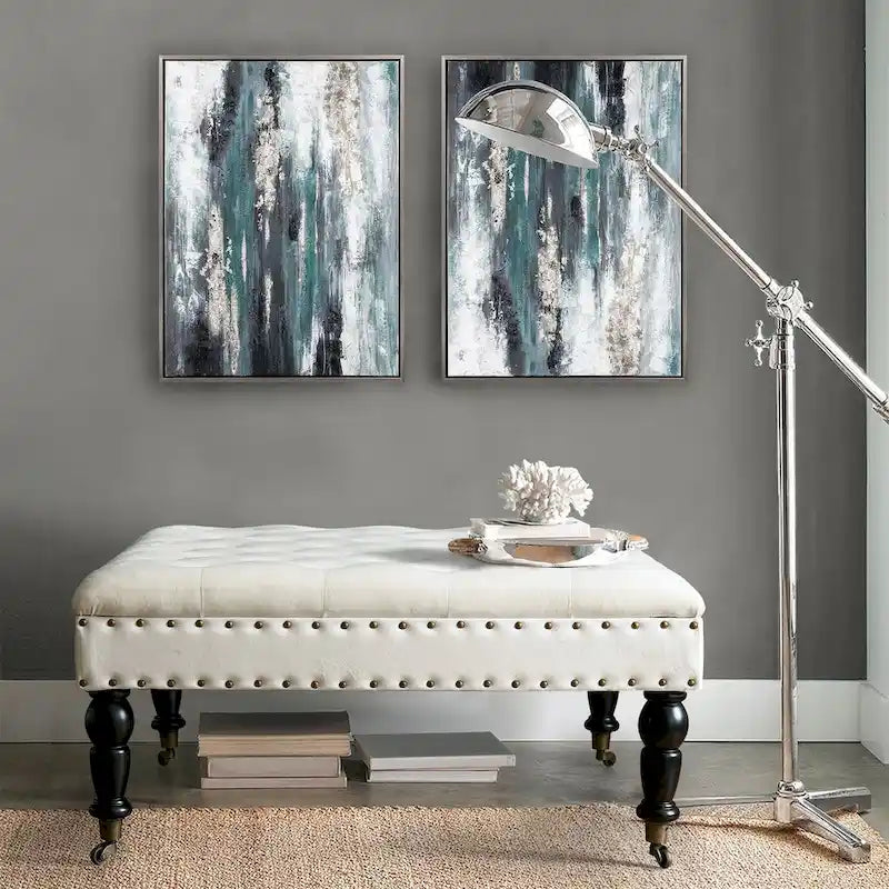 Home Soft Things Supersoft Tufted Coffee Table Ottoman - 33 x 33 x 18